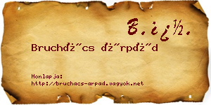 Bruchács Árpád névjegykártya